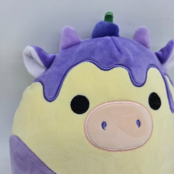 Squishmallows 8" Benito the Blueberry Dessert Cow Stuffed Plush Farm 2023 - Picture 2 of 9